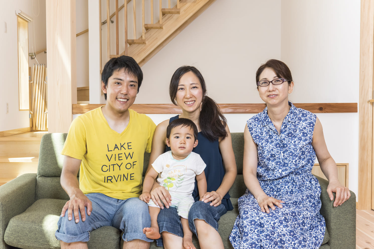 三世代同居の自然素材住宅